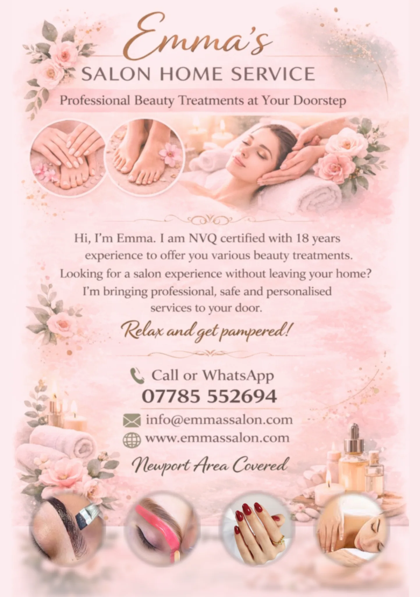 Emma's Salon flyer page 1